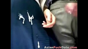Japanese bus handjob, fucking sextape to keep you horny