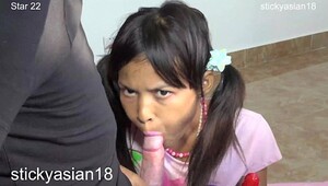 Asian squirt in mouth compilation