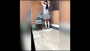 Girl cloth washing video b